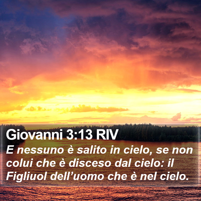 Giovanni 3:13 RIV Bible Study