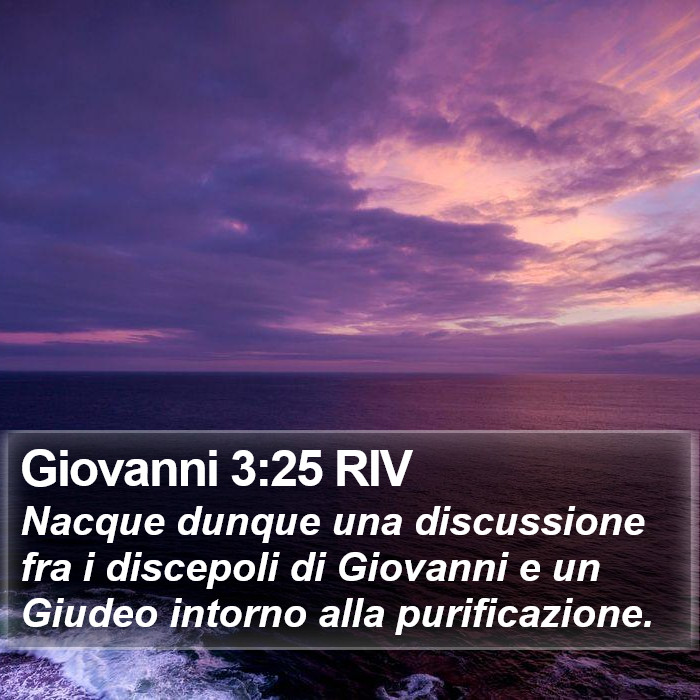 Giovanni 3:25 RIV Bible Study