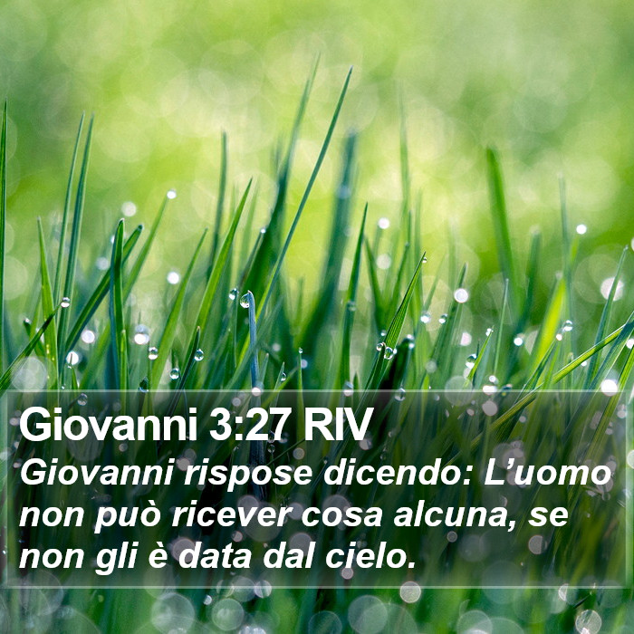 Giovanni 3:27 RIV Bible Study