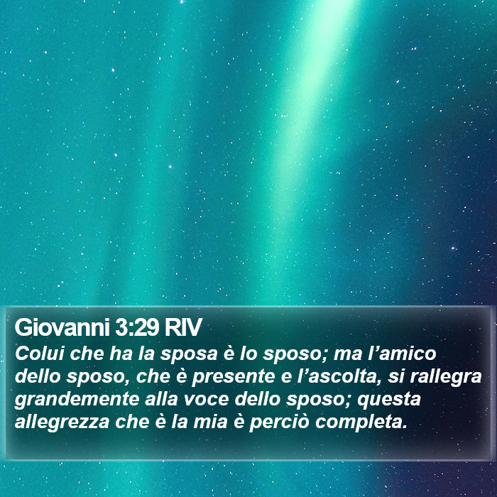 Giovanni 3:29 RIV Bible Study