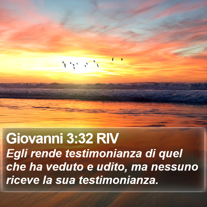 Giovanni 3:32 RIV Bible Study