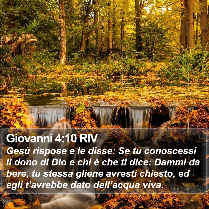 Giovanni 4:10 RIV Bible Study