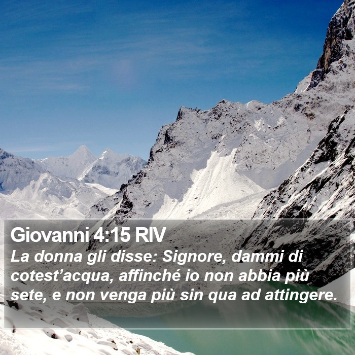 Giovanni 4:15 RIV Bible Study