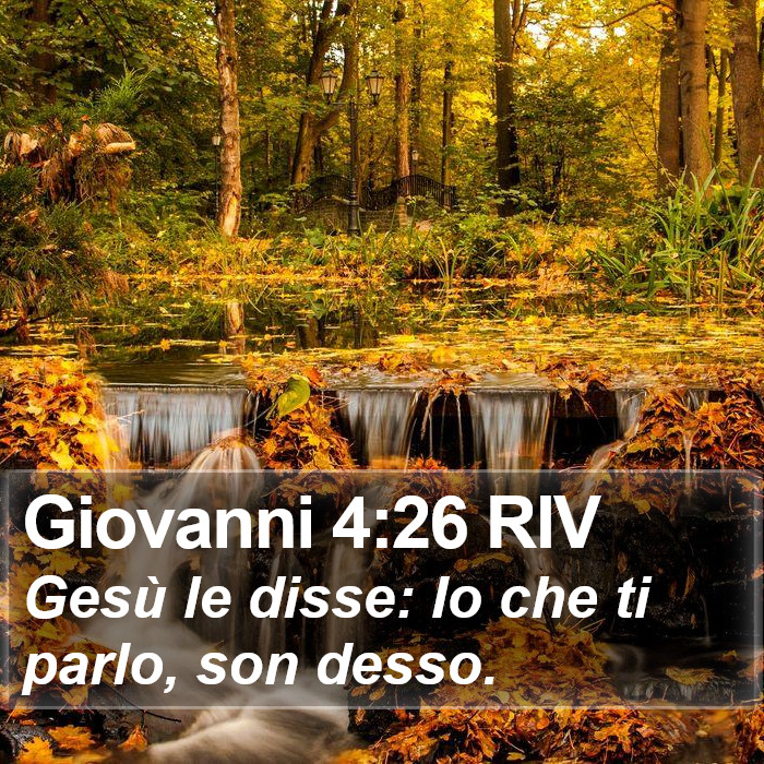 Giovanni 4:26 RIV Bible Study