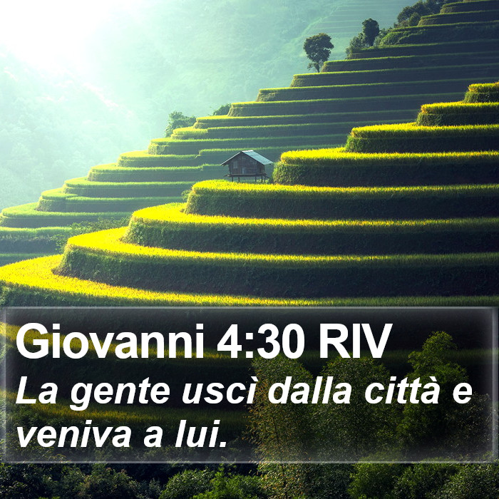 Giovanni 4:30 RIV Bible Study