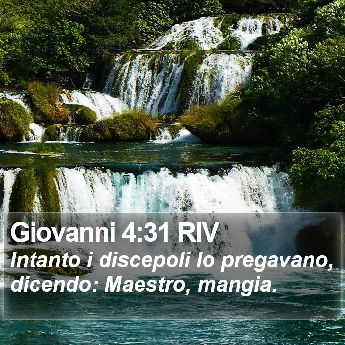 Giovanni 4:31 RIV Bible Study
