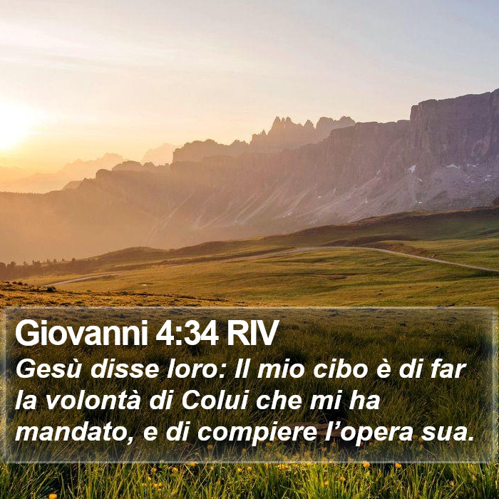 Giovanni 4:34 RIV Bible Study