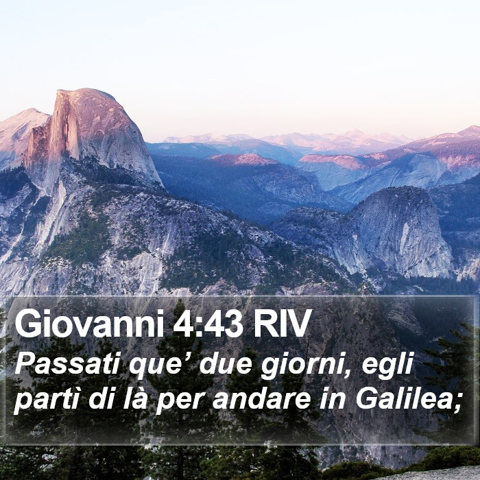 Giovanni 4:43 RIV Bible Study