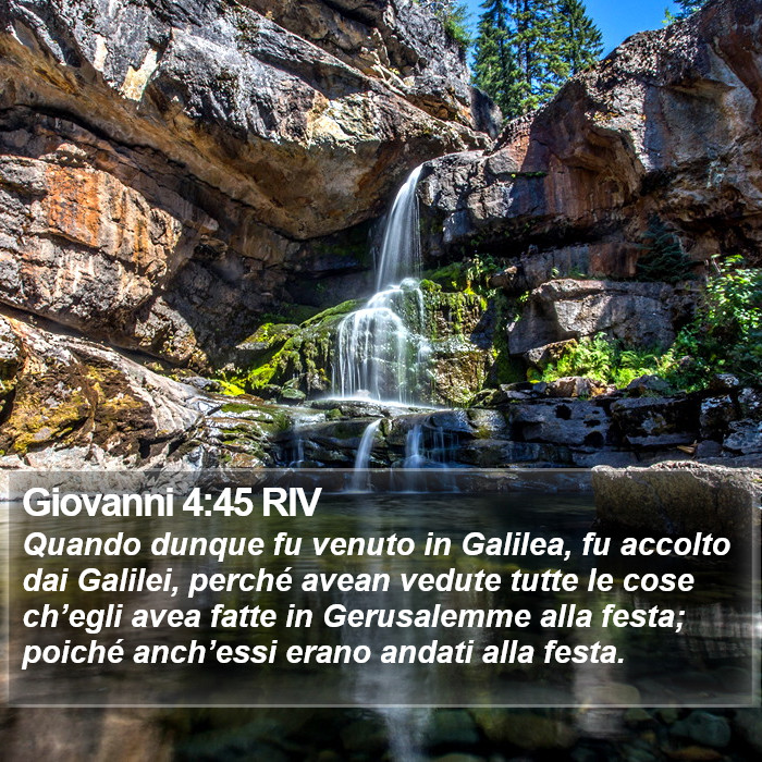 Giovanni 4:45 RIV Bible Study