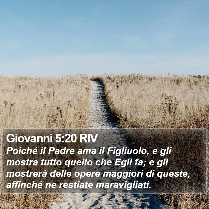 Giovanni 5:20 RIV Bible Study