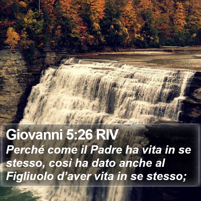 Giovanni 5:26 RIV Bible Study