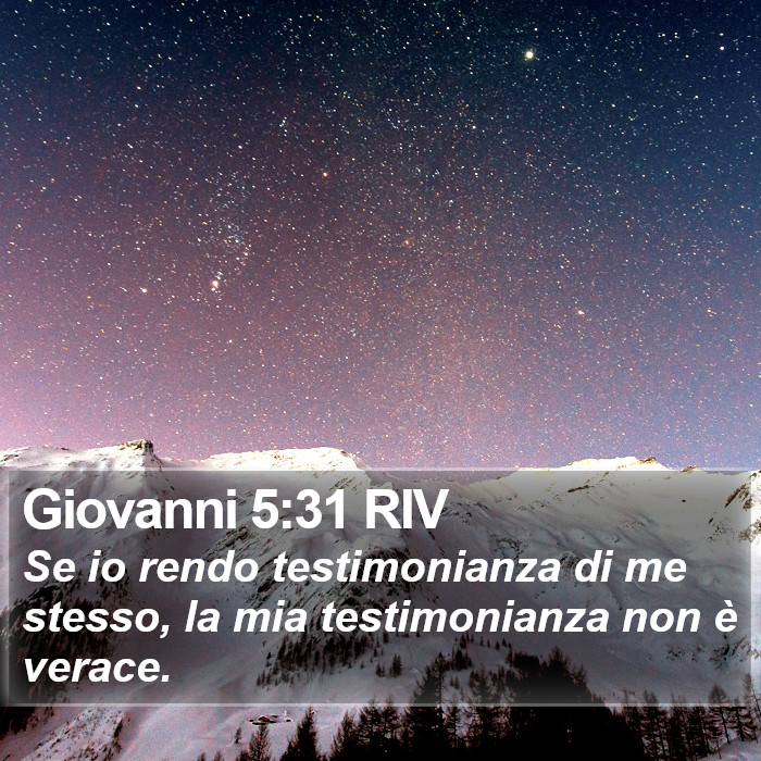 Giovanni 5:31 RIV Bible Study