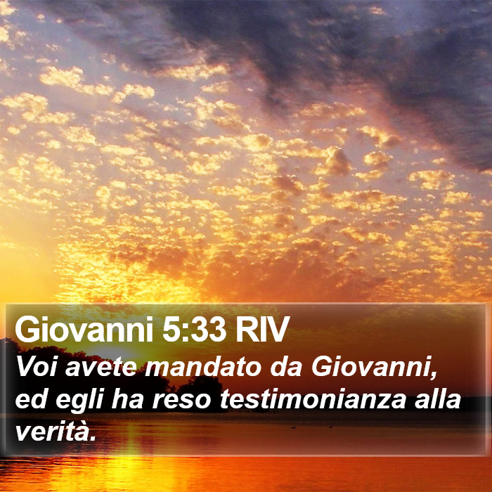 Giovanni 5:33 RIV Bible Study