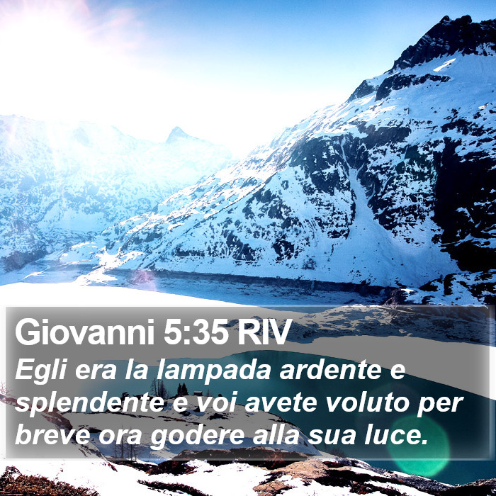 Giovanni 5:35 RIV Bible Study