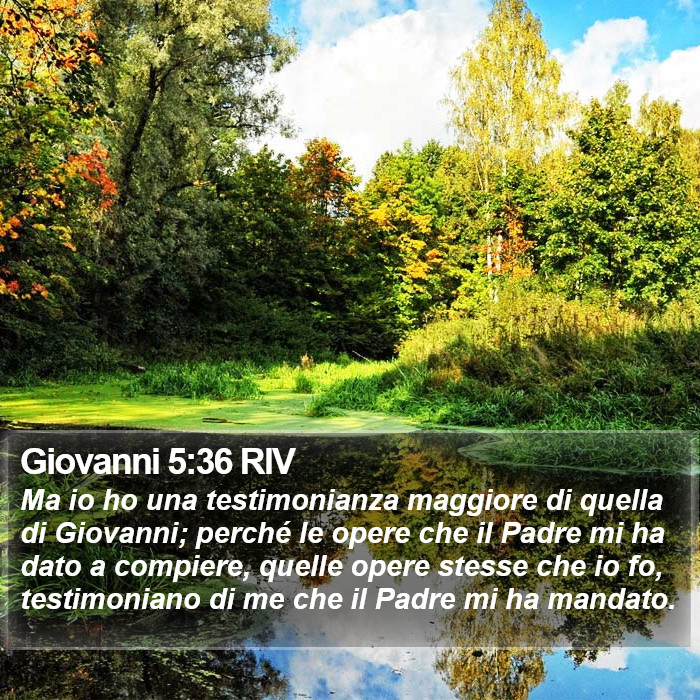 Giovanni 5:36 RIV Bible Study