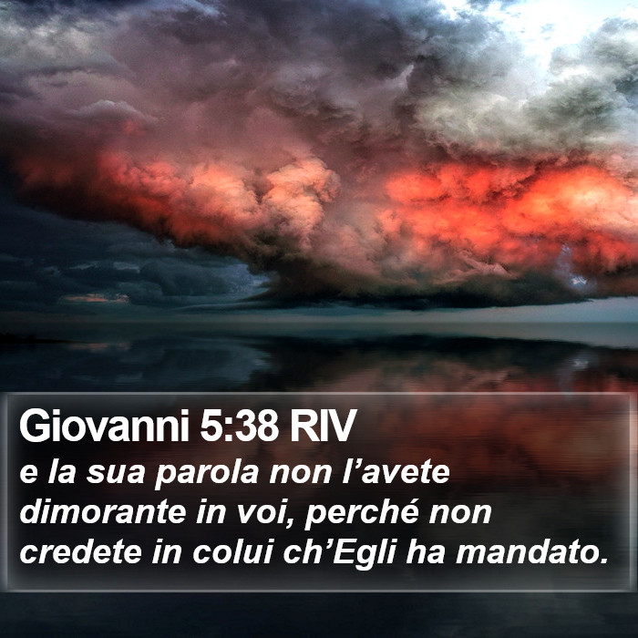 Giovanni 5:38 RIV Bible Study