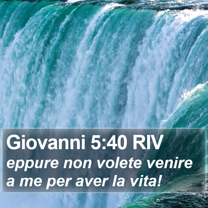 Giovanni 5:40 RIV Bible Study