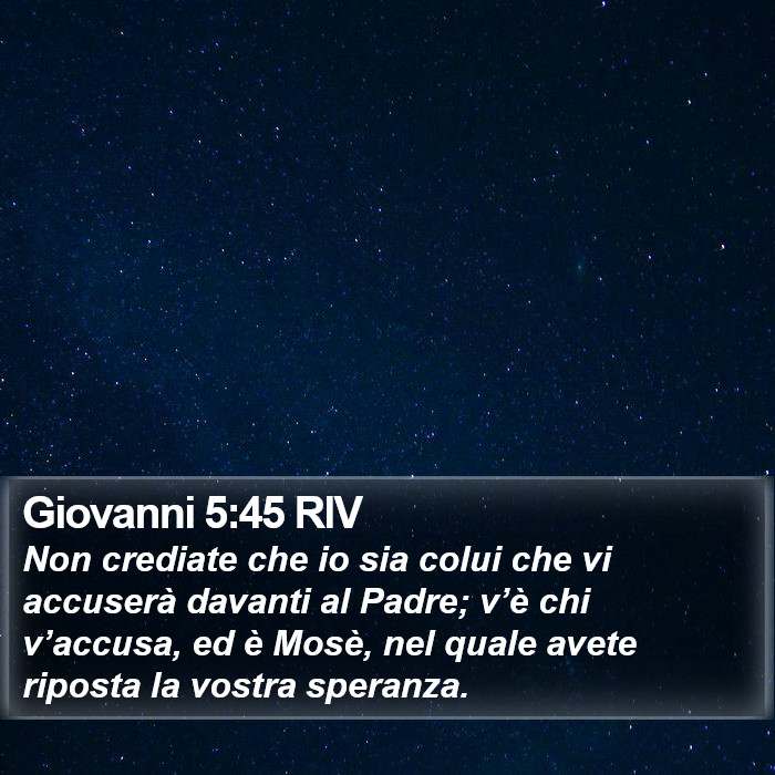 Giovanni 5:45 RIV Bible Study