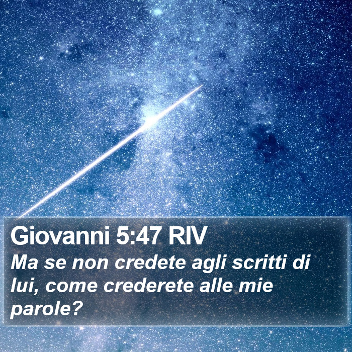 Giovanni 5:47 RIV Bible Study