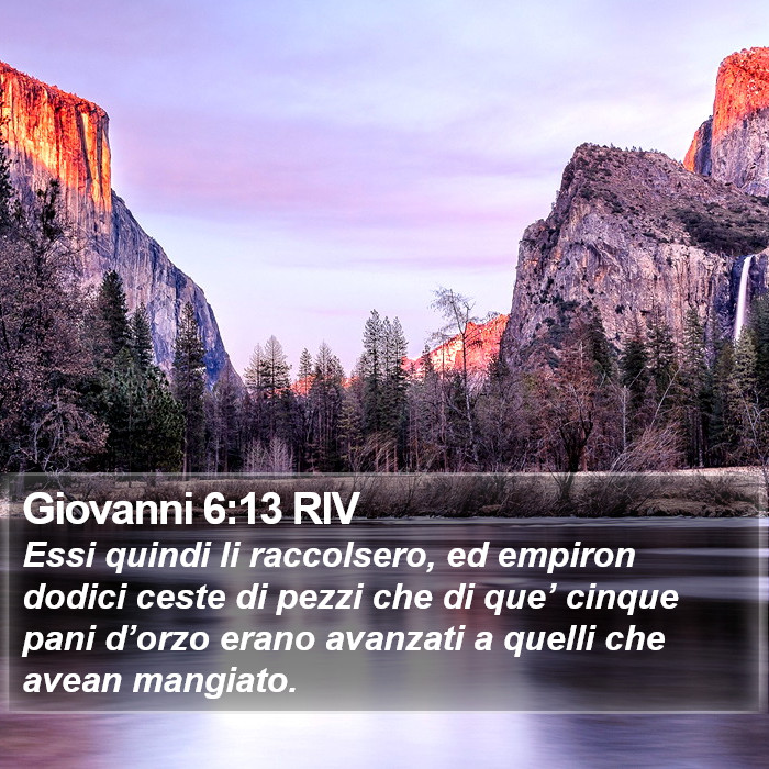 Giovanni 6:13 RIV Bible Study