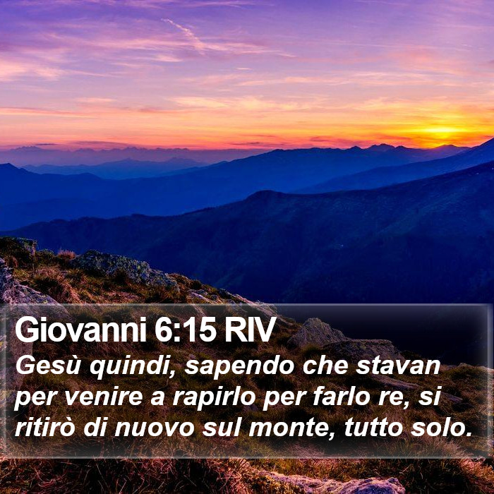 Giovanni 6:15 RIV Bible Study