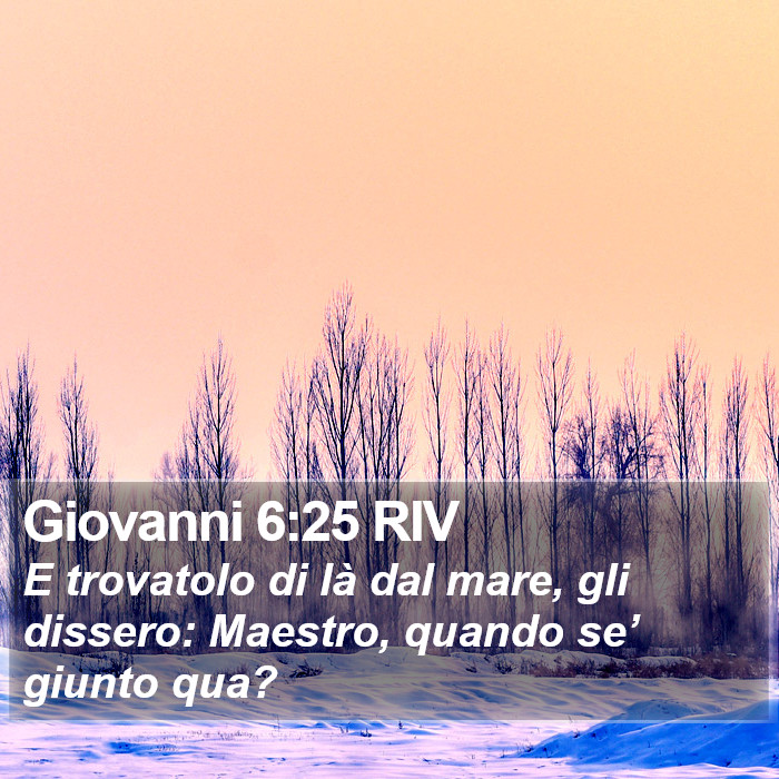 Giovanni 6:25 RIV Bible Study