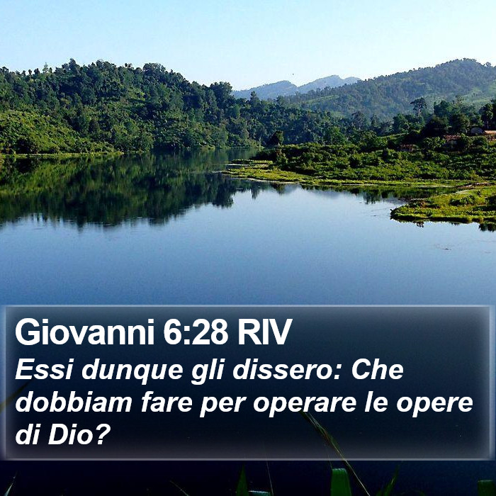 Giovanni 6:28 RIV Bible Study