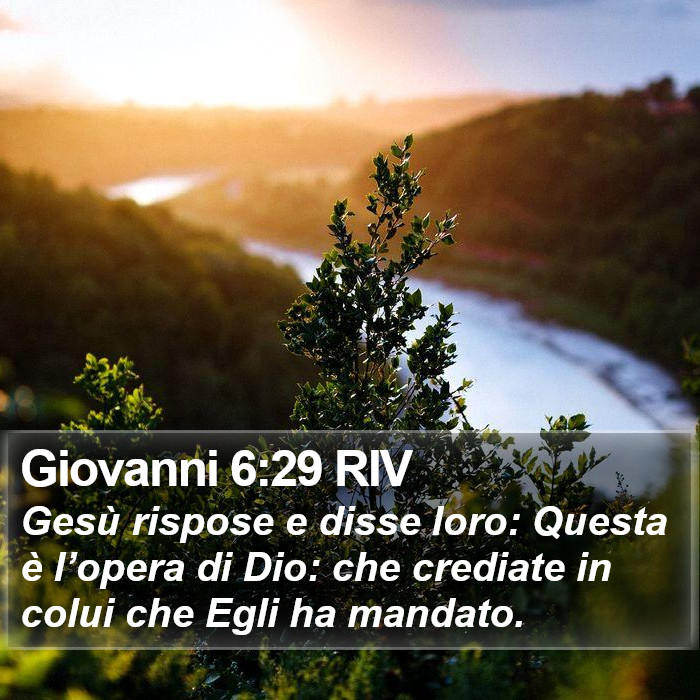 Giovanni 6:29 RIV Bible Study
