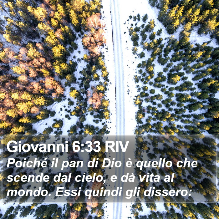 Giovanni 6:33 RIV Bible Study