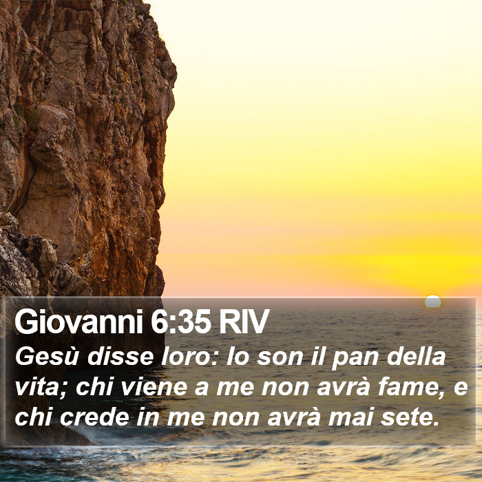 Giovanni 6:35 RIV Bible Study
