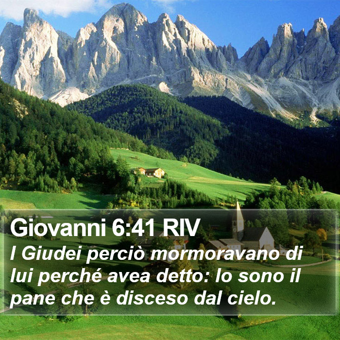 Giovanni 6:41 RIV Bible Study