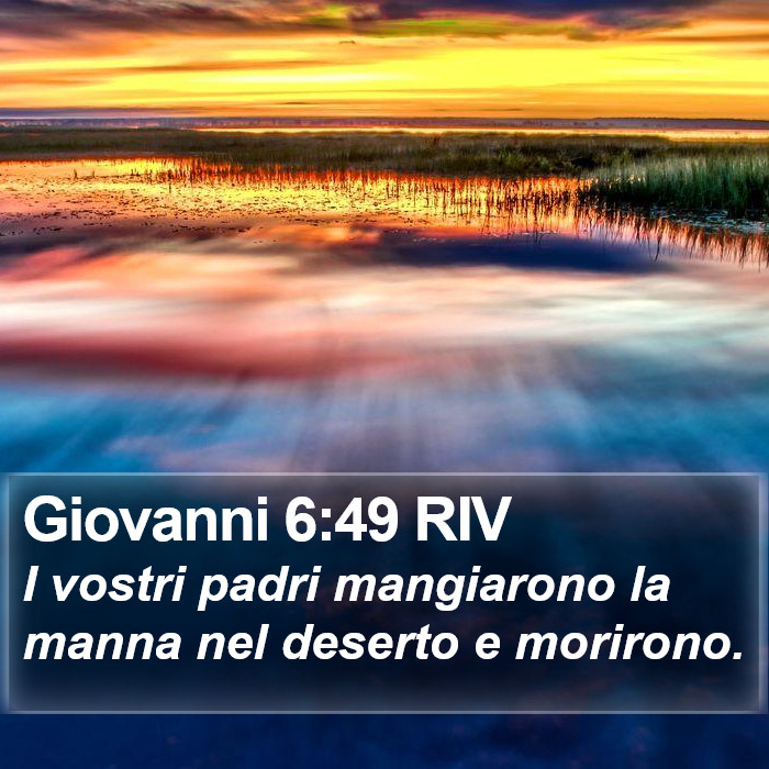 Giovanni 6:49 RIV Bible Study