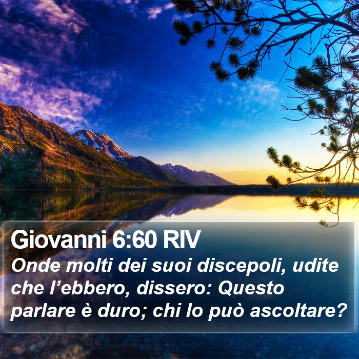 Giovanni 6:60 RIV Bible Study