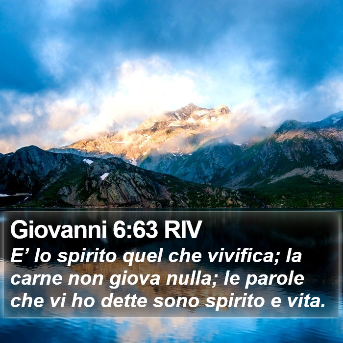 Giovanni 6:63 RIV Bible Study