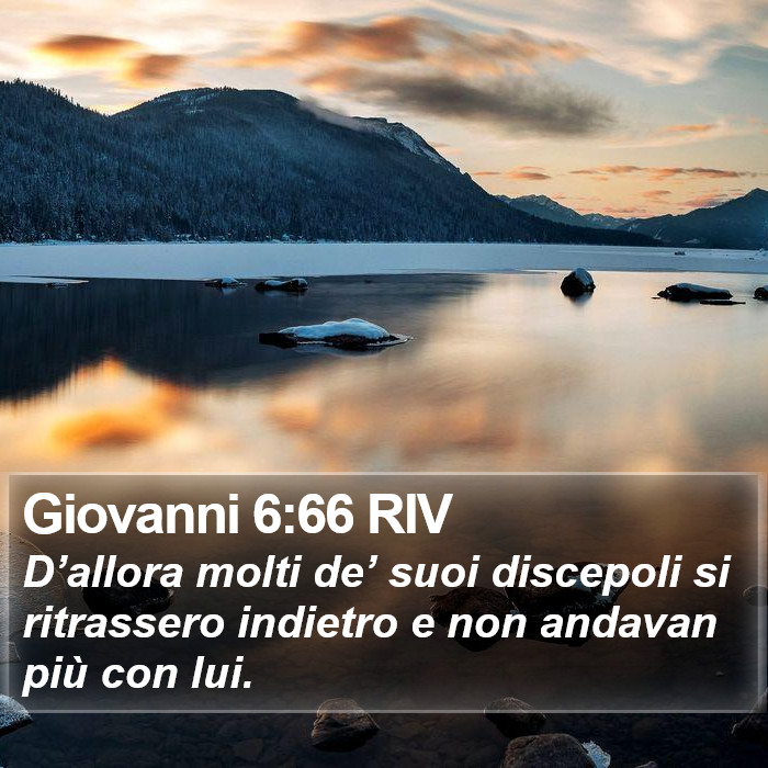 Giovanni 6:66 RIV Bible Study
