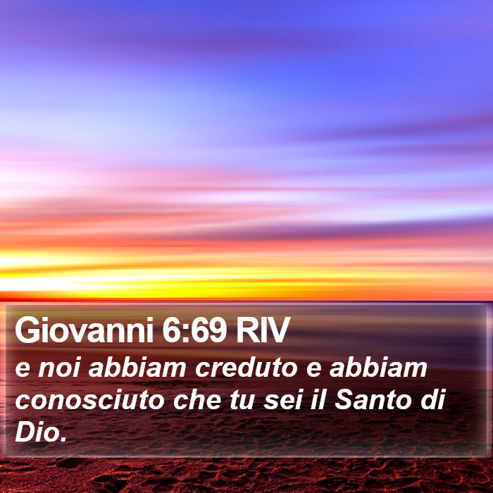 Giovanni 6:69 RIV Bible Study