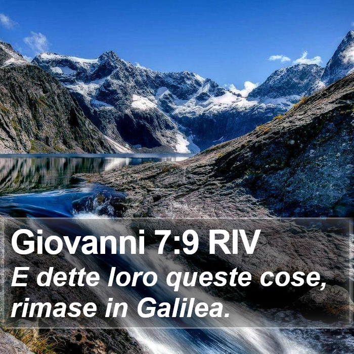 Giovanni 7:9 RIV Bible Study