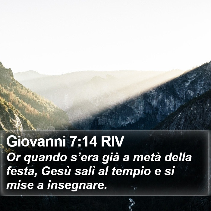 Giovanni 7:14 RIV Bible Study