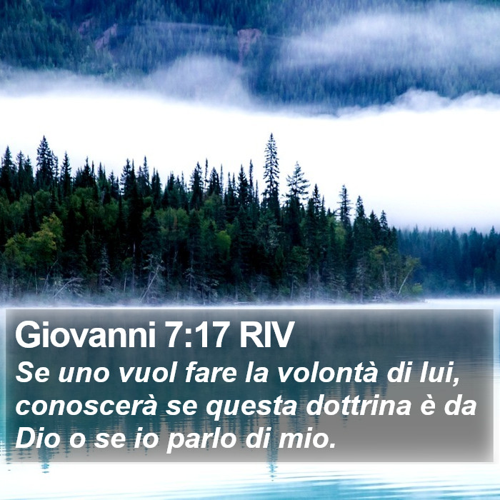 Giovanni 7:17 RIV Bible Study
