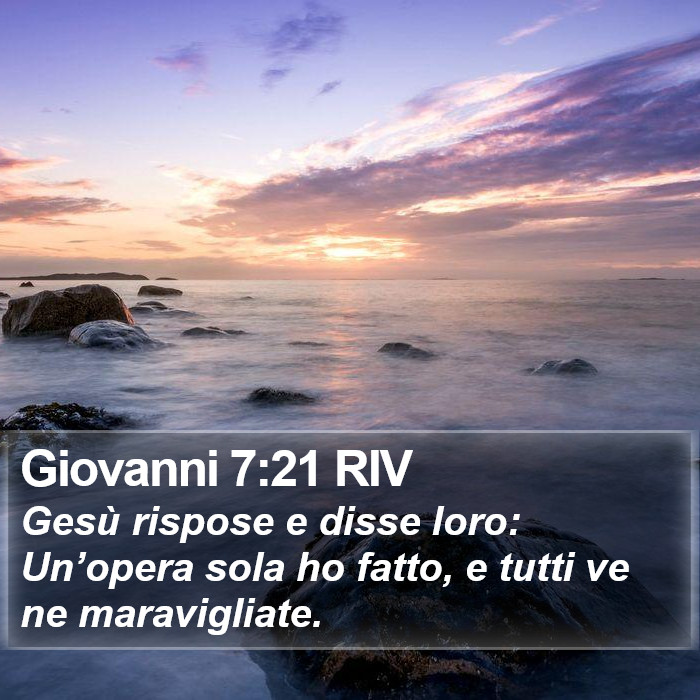Giovanni 7:21 RIV Bible Study
