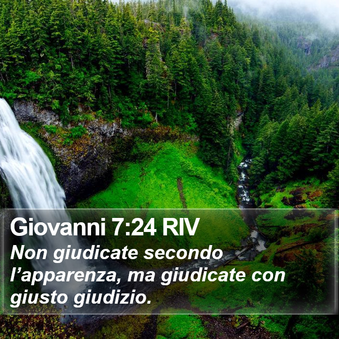 Giovanni 7:24 RIV Bible Study