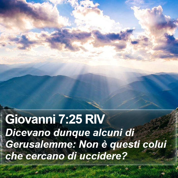 Giovanni 7:25 RIV Bible Study