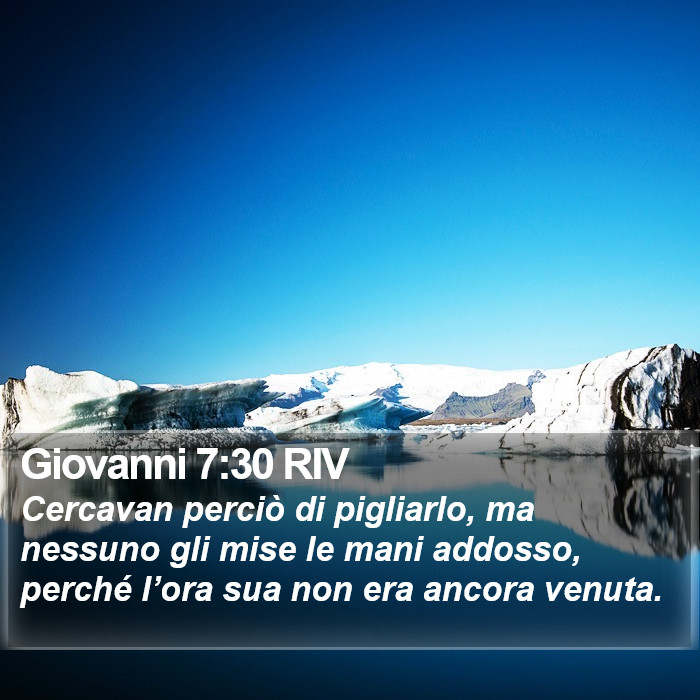 Giovanni 7:30 RIV Bible Study