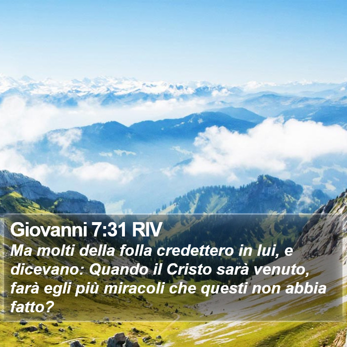 Giovanni 7:31 RIV Bible Study