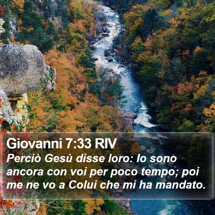Giovanni 7:33 RIV Bible Study