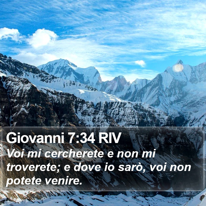 Giovanni 7:34 RIV Bible Study