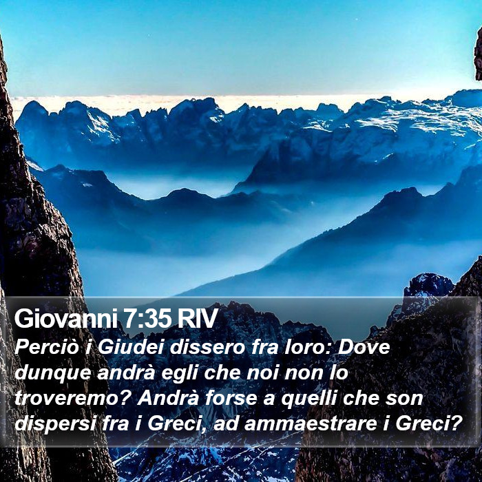 Giovanni 7:35 RIV Bible Study