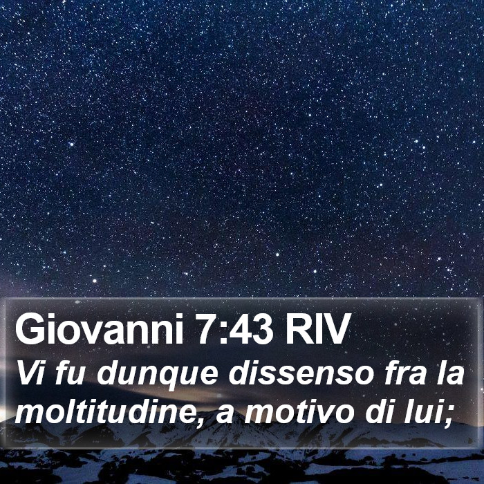 Giovanni 7:43 RIV Bible Study