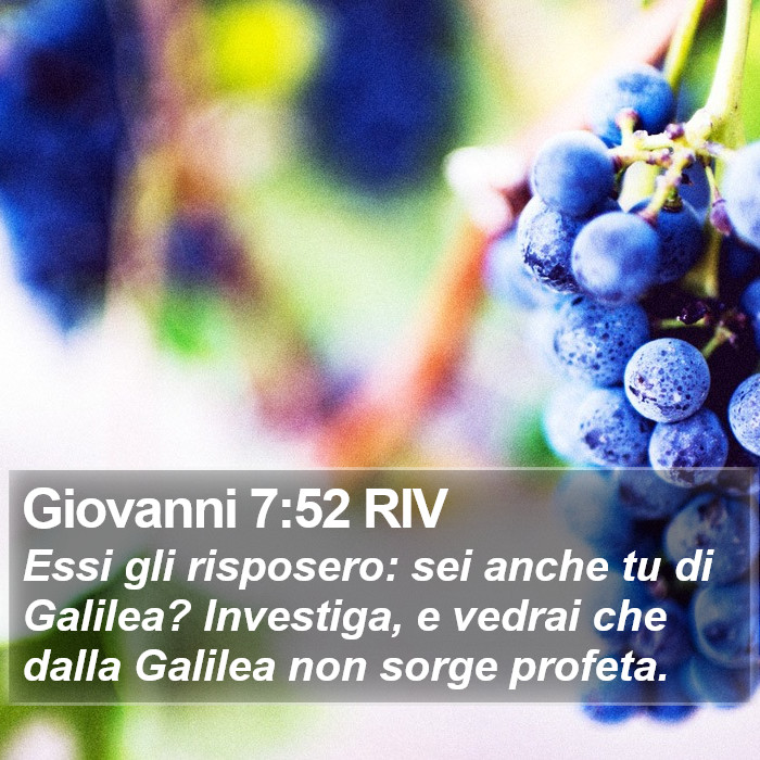 Giovanni 7:52 RIV Bible Study