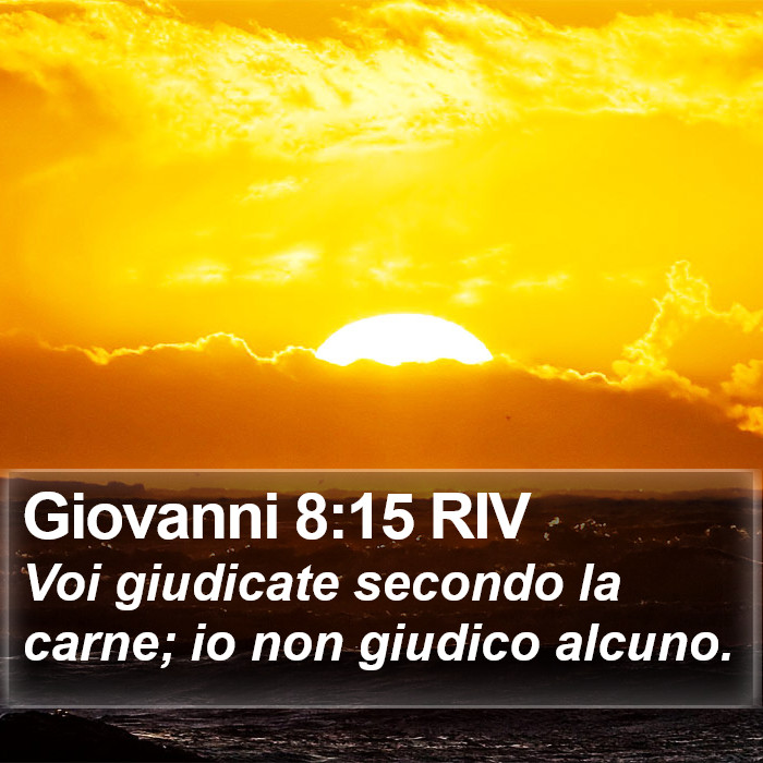 Giovanni 8:15 RIV Bible Study